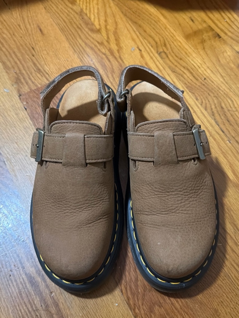 Dr. Martens Brown Suede Clog Mules